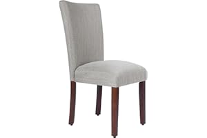 HomePop Parsons Classic Upholstered Accent Dining Chair, Single Pack, Light Grey