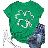 St Patricks Day Shirts for Women Shamrock Tshirt Casual Graphic T Shirt Irish Tee Tops
