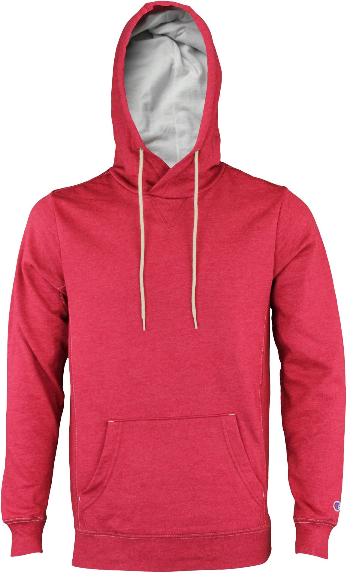 Mens Achievement Pullover Basic Fleece Hoodie, Cardinal Red