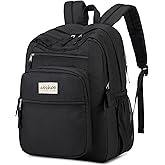 abshoo 32L Big Student Laptop Backpack For College Men Women Middle High School Teen Bookbag Travel Backpack Daypack (Black)