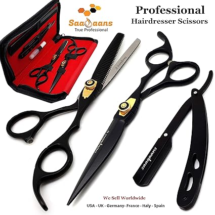 Amazon Com Saaqaans Mss 01 Stylish Hairdressing Scissors Set