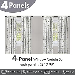 Ambesonne Entomology Window Curtains Pack of