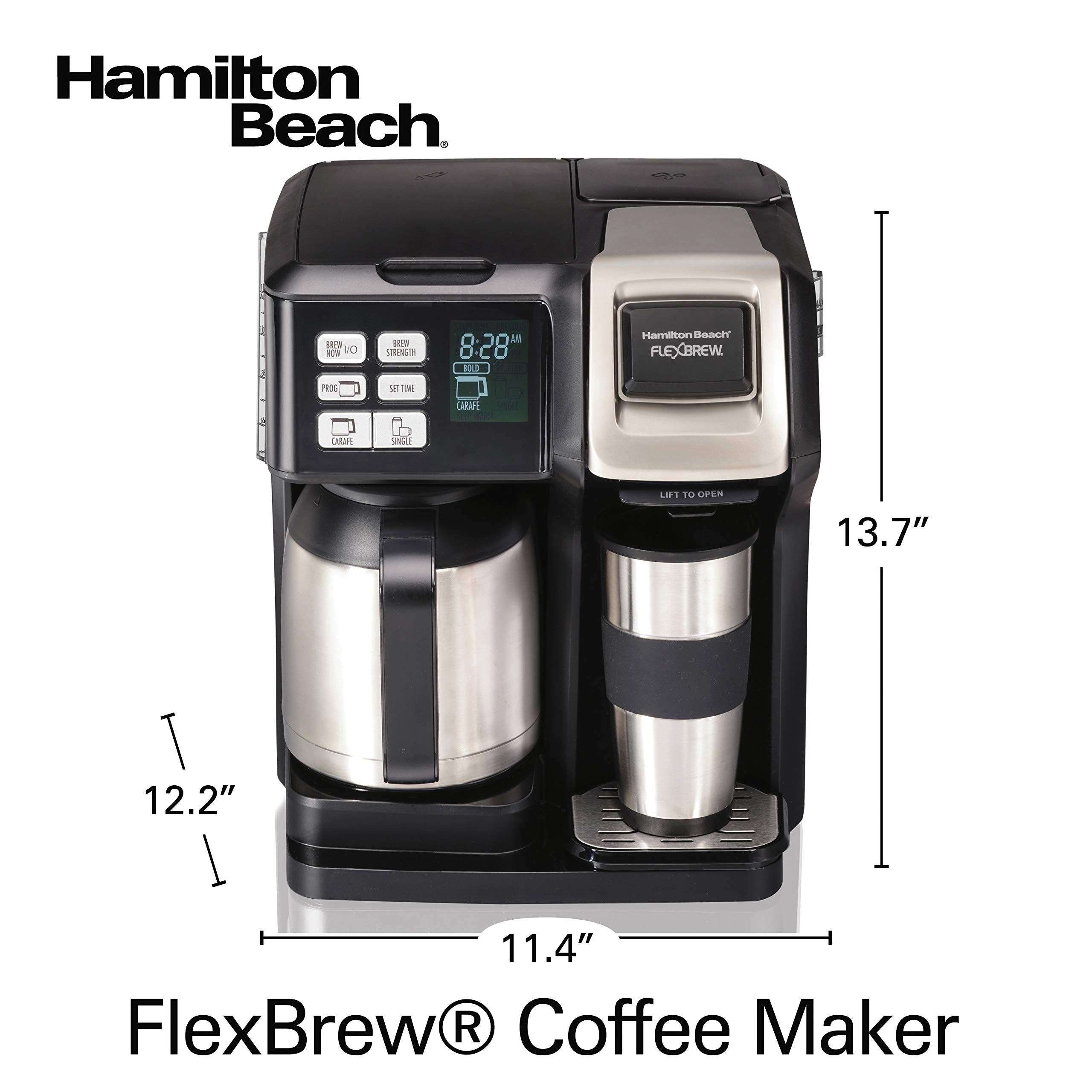 Hamilton Beach Flexbrew Thermal Coffee Maker Single Serve Full Pot at
