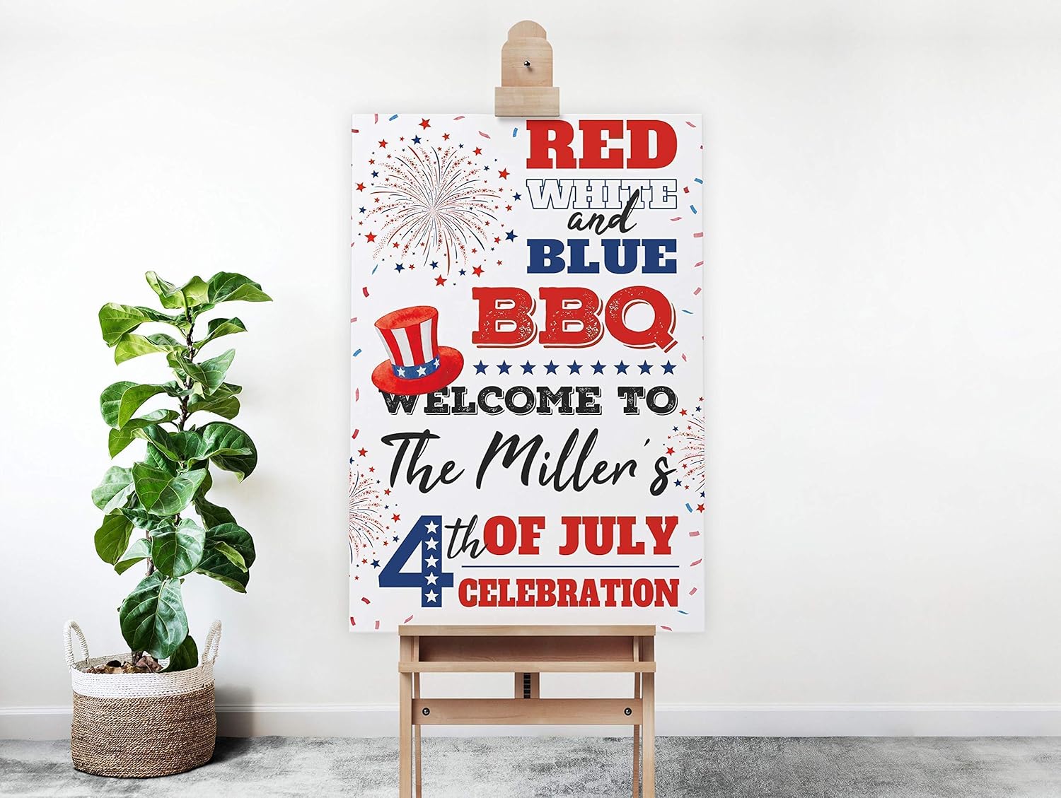 4th Of July Bbq Independence Day Red White And Blue 4th Of July Sign Welcome Sign