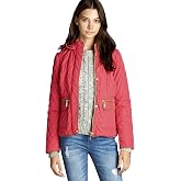 ToBeInStyle Women's Waist Drawstring Quilted Padded Hooded Jacket