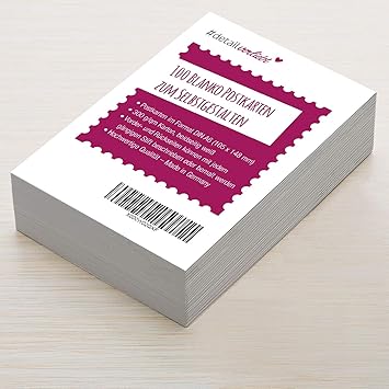 Vielseitige Blanko Postkarten zum Selbstgestalten I dv_355 I DIN A6 I 100er Set DIY Grußkarten weiß I zum Beschreiben Bemalen