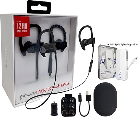 Amazon Beats Ml8v2ll A ワイヤレスインナーイヤーヘッドホン ブラック カー Mfi照明バッテリー充電器付き 認定リファービッシュ Beats By Dr Dre イヤホン ヘッドホン本体