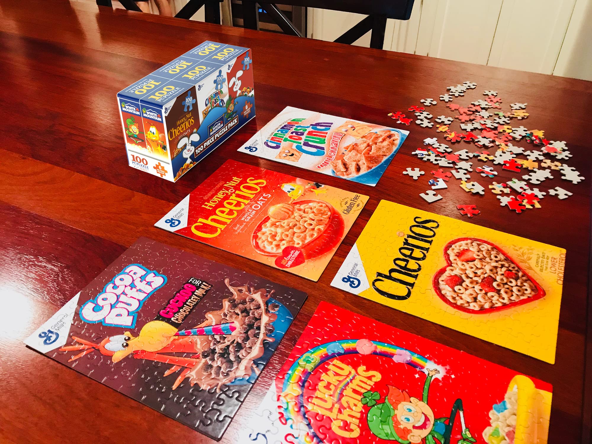 White Mountain, 6pk Cereal Boxes 100pc Puzzle Set