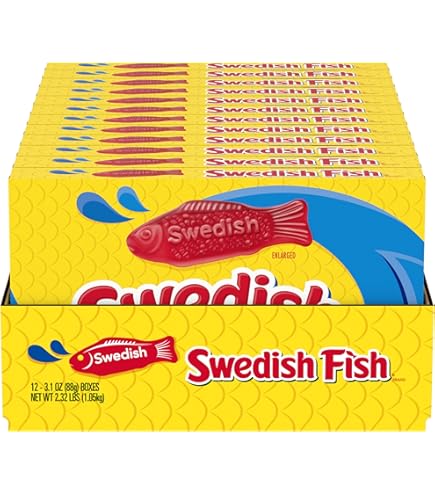 Swedish Fish 43146 Grab-and-Go Candy Snacks in Reception Box, 240-Pieces/Box : Grocery & Gourmet Food