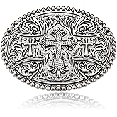 BBOTEN Western Belt Buckles for Men, Vintage Rodeo Cowboy Belt Buckle, Religious Cross Faith Belt Buckle Gifts for Women Men