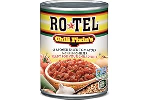 RO-TEL ROTEL Chili Fixin's Seasoned Diced Tomatoes and Green Chilies, 10 oz. (Pack of 12)