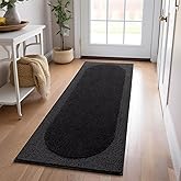 DEXDE Bathroom Rugs 60x24, Extra Soft Absorbent Microfibe Long Bath Rugs, Non Slip Quick Dry Machine Washable Bath Mats Runner for Bathroom Floor Shower, Black
