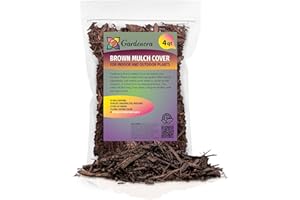 Gardenera Brown Mulch - Protect Your Plants with a Sustainable Ground Cover - 4 QUARTS