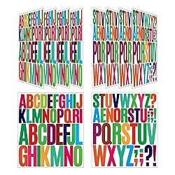 Llewyn 385 Pieces 10 Sheets Letter Stickers,Vinyl