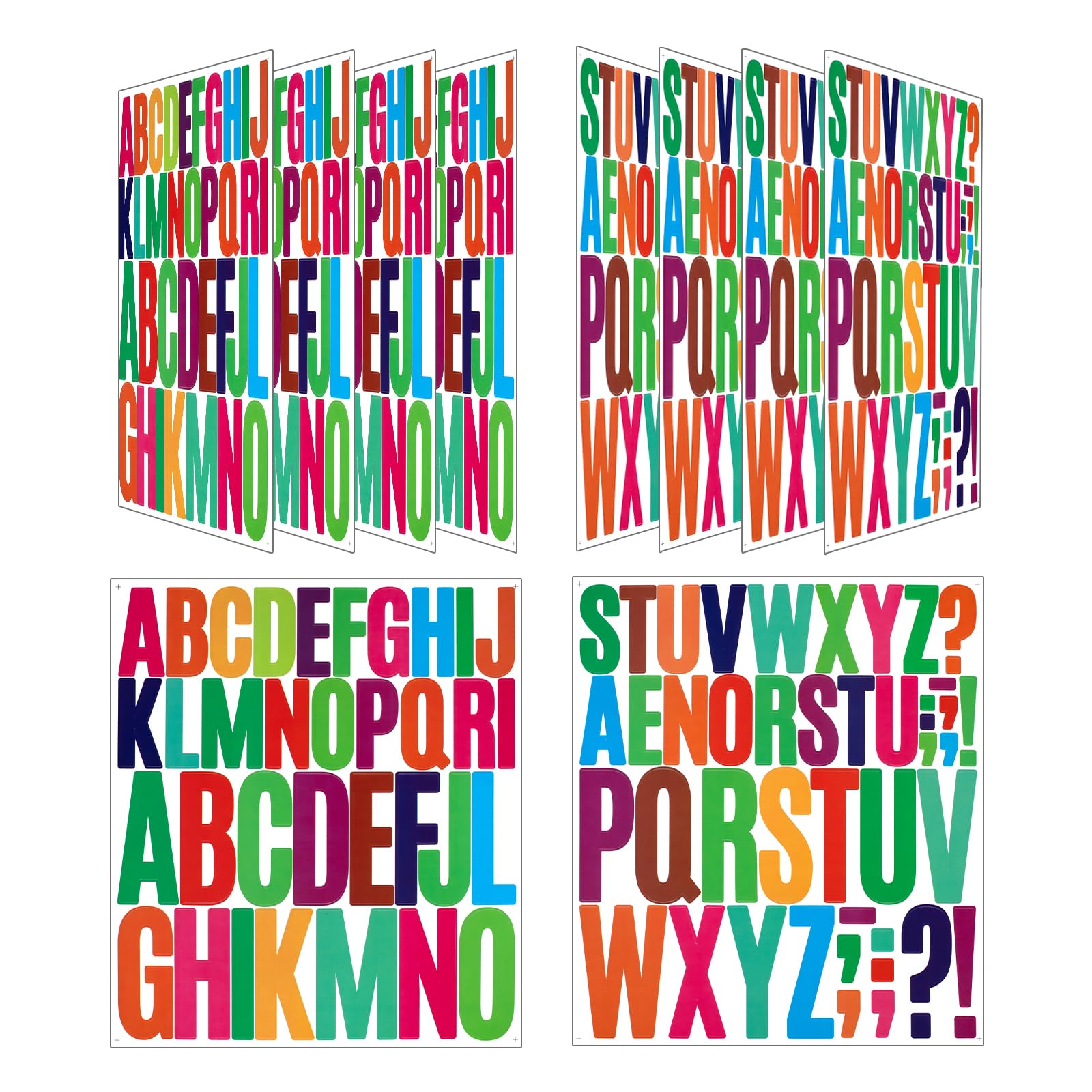 Llewyn 385 Pieces 10 Sheets Letter Stickers,Vinyl