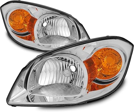 Amazon Com For 07 10 Pontiac G5 05 10 Chevy Cobalt 05 06 Pontiac Pursuit Headlights Front Lamps Replacement Pair Automotive