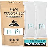 NonScents Shoe Deodorizer 1-Pack (2 Count) - Odor Eliminator, Air Freshener, Smell Absorber, Scent Remover for Shoes, Gym Bag