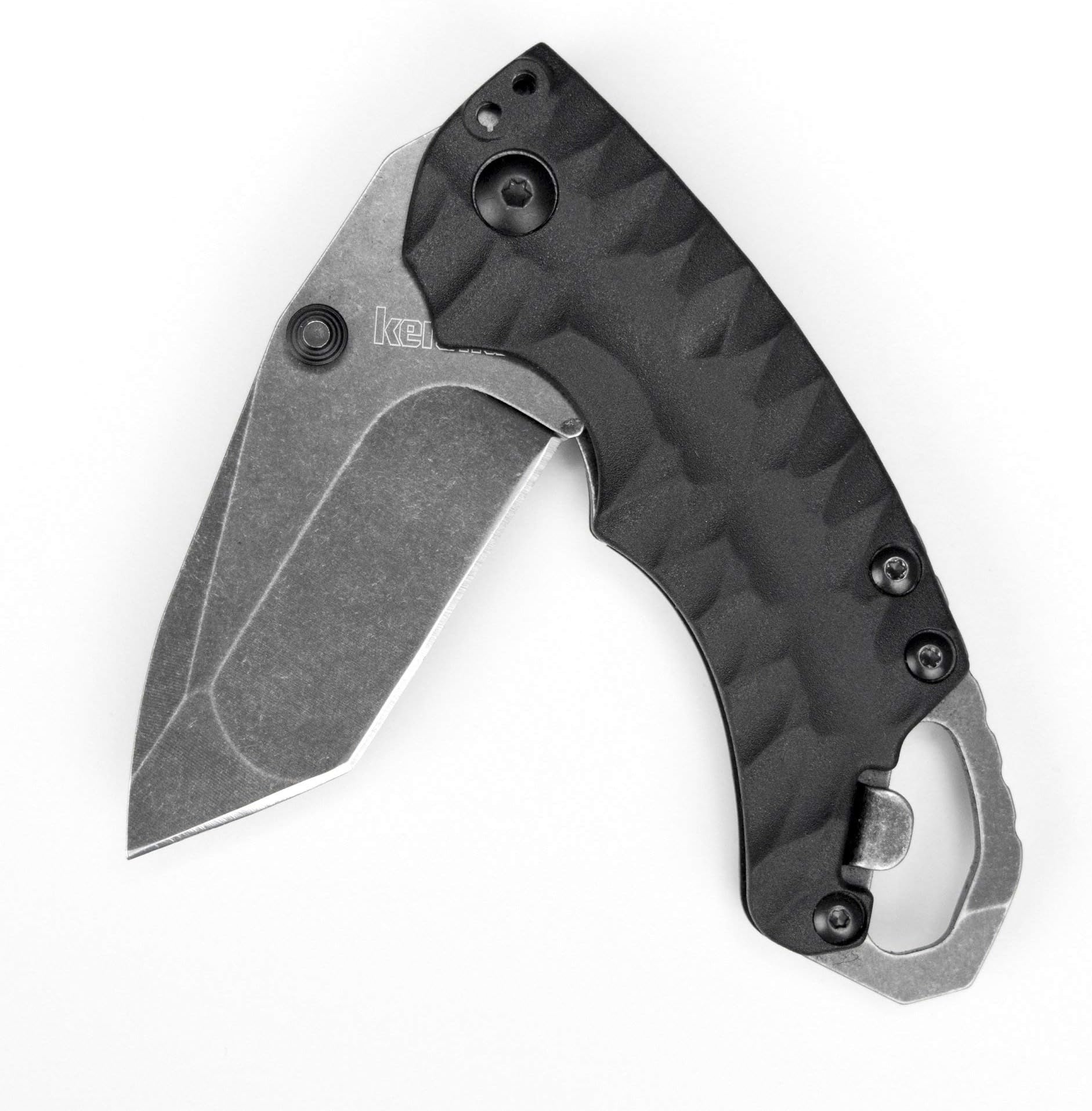 Kershaw Shuffle II (8750TBLKBW); Blackwash Multifunction Folding Pocket Knife, 2.6 In. 8Cr13MoV Stainless Steel Tanto Blade, Includes Thumbstud and Reversible Pocketclip; 3 oz.