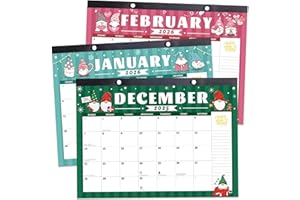 WINDRIO 2026 Desk Calendar Wall Calendars, Large 17" x 12", November 2025 - December 2026 Monthly Planner Desktop, 14 Months Planning Organizing for Home, School, Office, Holiday, Gnome