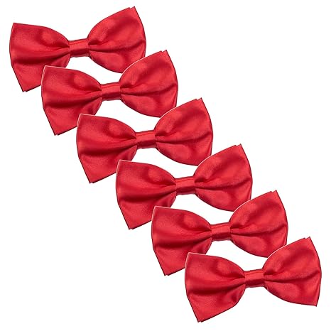 Kajeer 6pcs Herren Fliege Schleife für Hochzeit Party - Bereits Gebunden mit Hakenverschluß und Verstellbar Smoking Schleife 