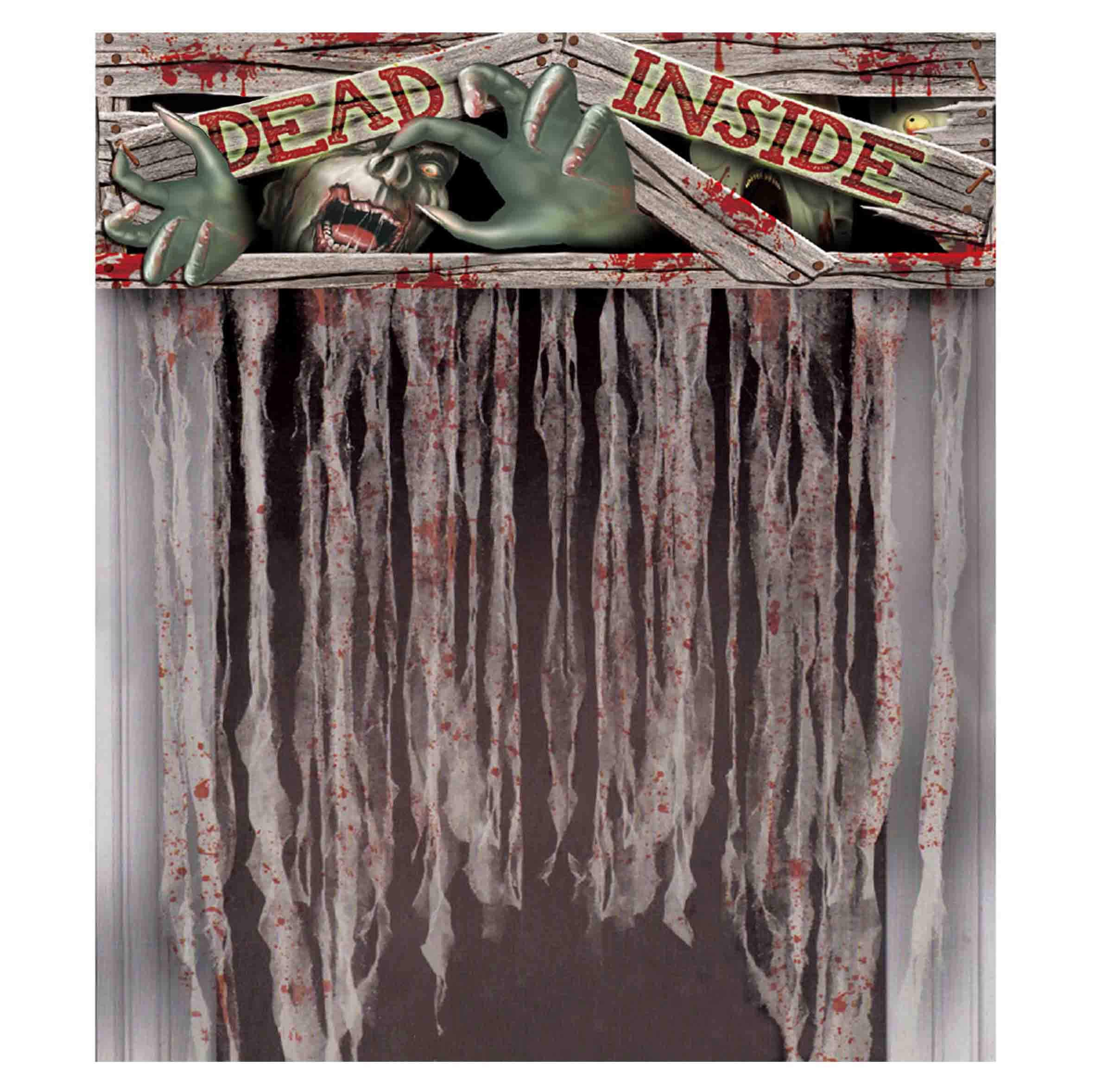 FIESTAS GUIRCA 26119 - Door Curtain - Zombie Cave - 95.135cm - Blackout - Horror - Halloween