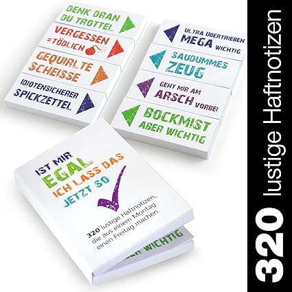 Moritz Moritz Haftnotizen Lustig Für Studenten Klebezettel Mit Frechen Sprüche Im Coolen Design Als Büro Gadgets Funny Sticky Notes Für Die