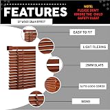 Funky Gadgets PVC Venetian Blind 45cm Walnut 41cm Trim Ready to Fit view 3
