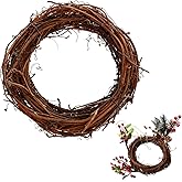 Grapevine Garland - 2pcs DIY Crafts Natural Grapevine Twig Vines - Vines Garland Wreaths for Wedding House Holiday Door Vase Wall Decor