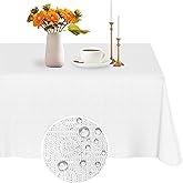 PETFNS White Paper Tablecloths for Rectangle Tables 12 Pack - 54 x 108 Inches - 3 Ply Premium Paper & Plastic Table Cloths for Parties Disposable, Rectangle Tablecloth for Wedding, Party, Banquet