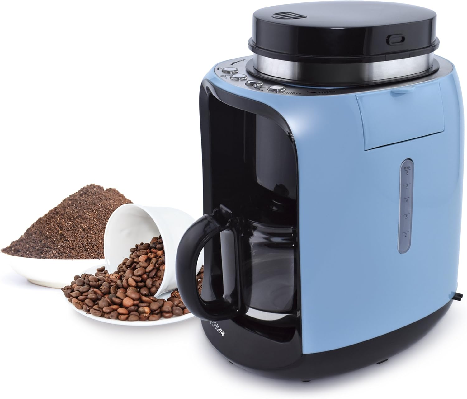 ecHome 2 in 1 Grind and Brew Filter Coffee Maker Machine with Insulated
