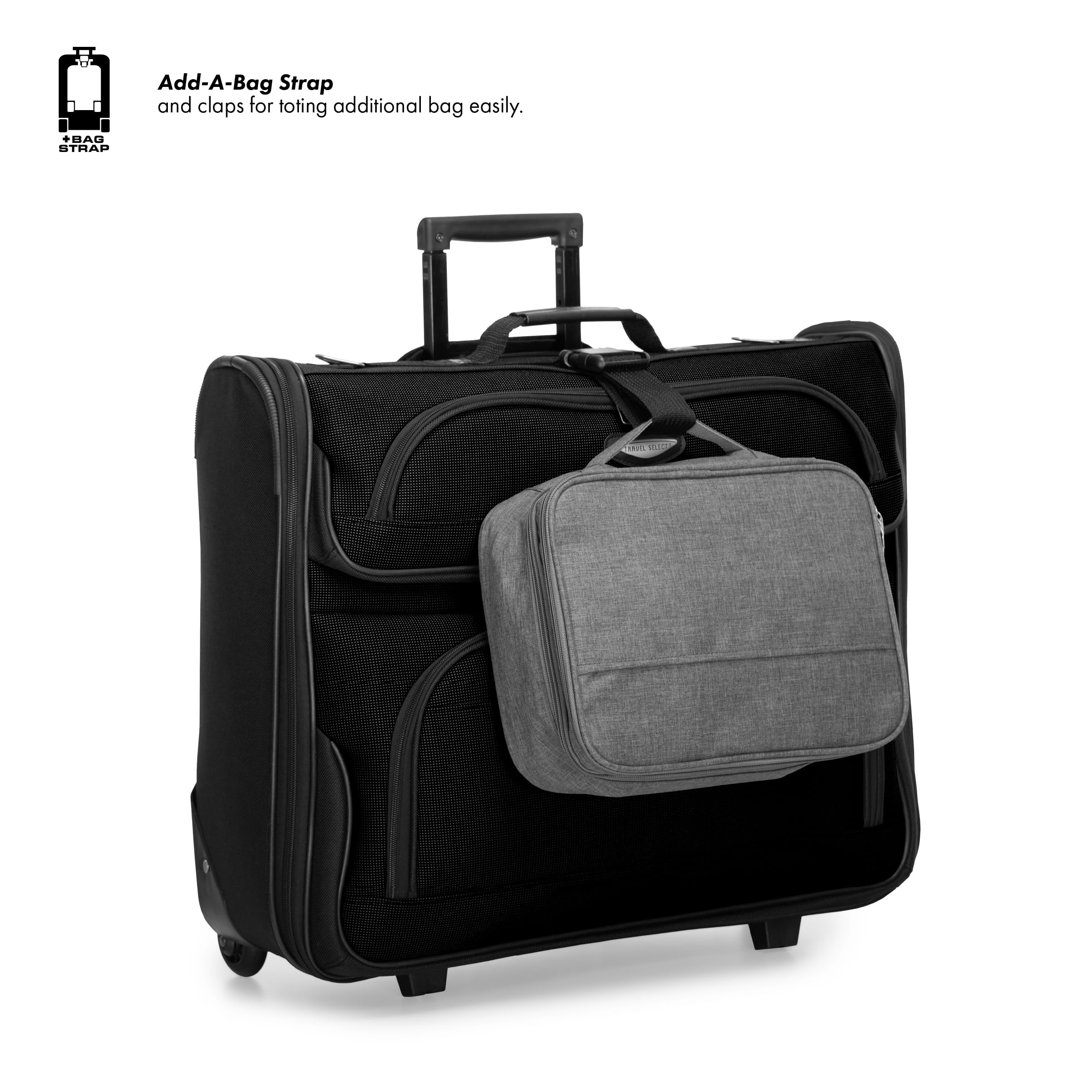 Travel Select Amsterdam Business Rolling Garment Bag, Black, One Size