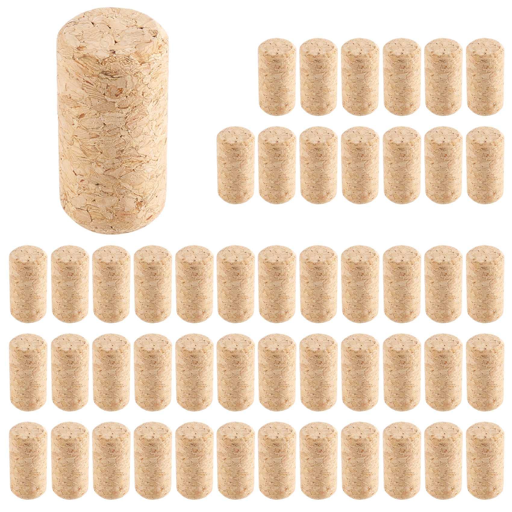 ZDSFSD 50 Pcs Straight Wood Cork Plugs, Wine Bottle Cork Stoppers, Sealing Cap Beer Bottle Corks
