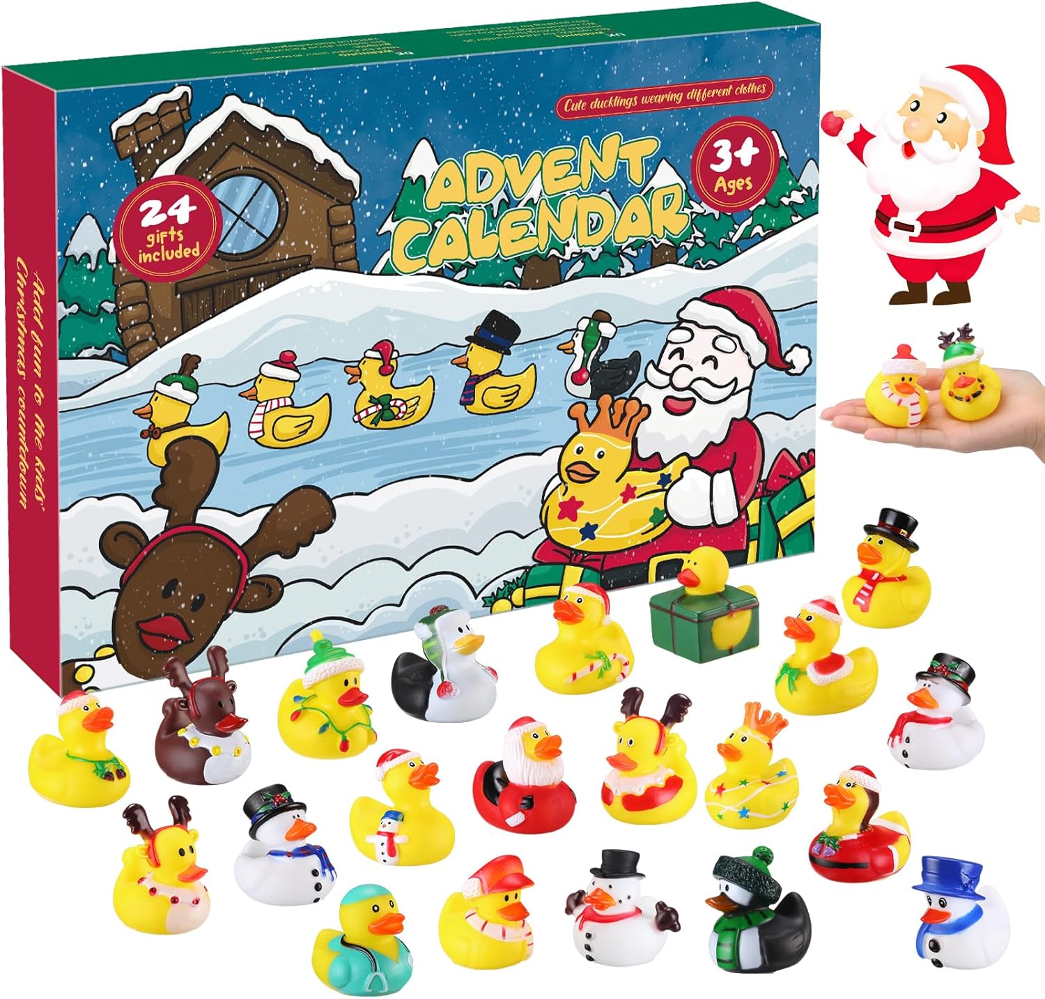 Advent Calendars - Advent Calendar 2023,24 Days of Christmas Rubber Duck Set, Fun Toys For Boys, Girls, Kids And Toddlers, Christmas Party Gifts
