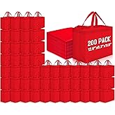 Windyun Reusable Grocery Bags Large Non Woven Shopping Bags with Handles Foldable Portable Tote Bulk, 12.6 x 11.8 x 6.3 Inch