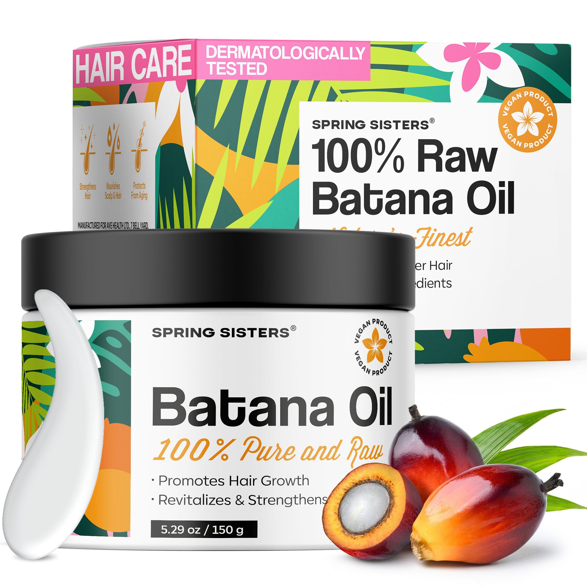 Photo 1 of 100% Unrefined Raw Batana Oil For Hair Growth with Applicator - All Hair Type Dr. Sebi Batana Oil Pure for Women & Men Prevents Hair Loss, Promotes Hair Thickness, Growth & Shine, 5.29 oz