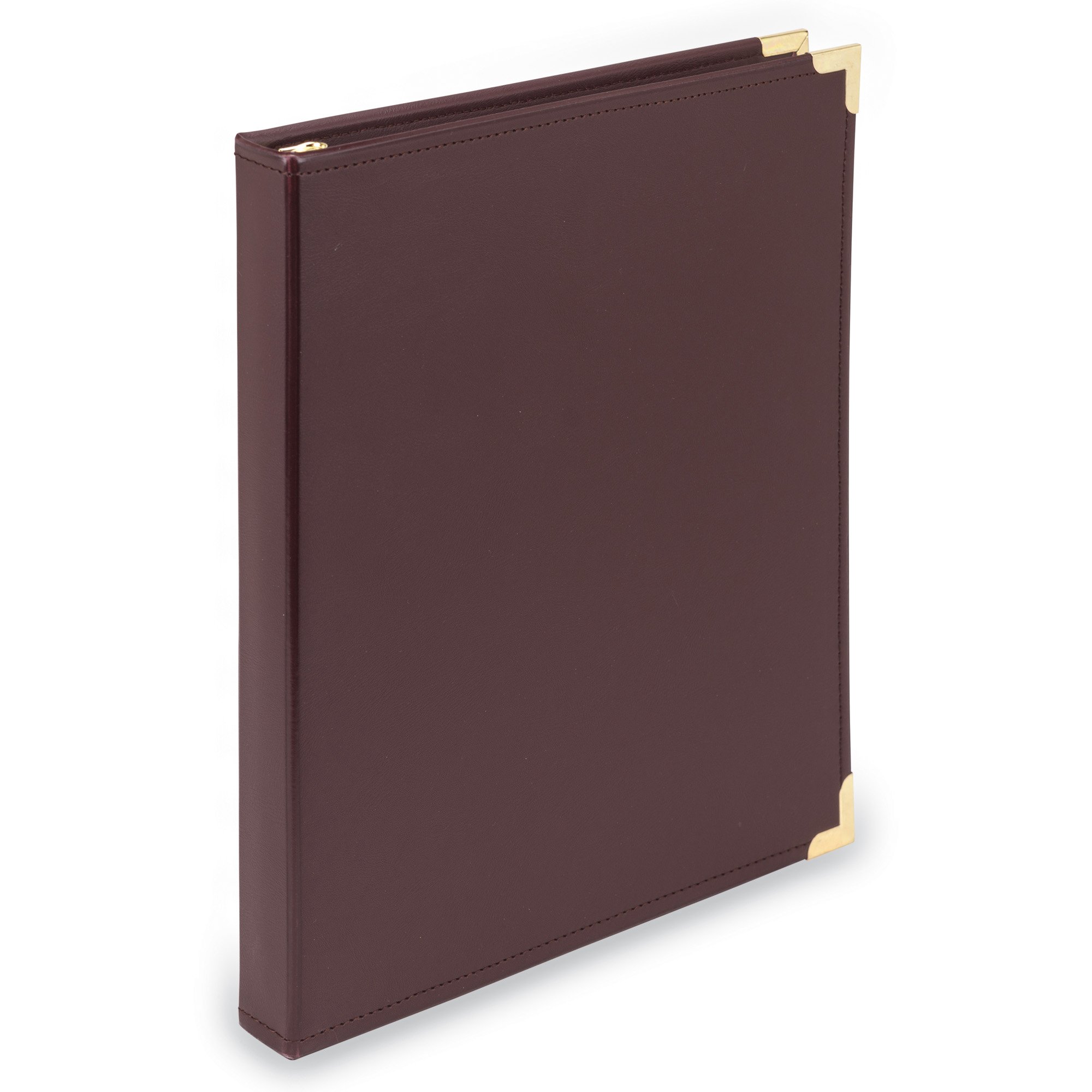 Samsill Classic Collection Executive Presentation 3 Ring Binder/Portfolio Binder, Half Inch Binder, Brass Round Ring (Holds 100 Sheets), Burgundy