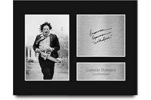 HWC Trading Gunnar Hansen Leatherface Gifts Printed Signed Autograph Picture for Movie Memorabilia Fans - US Letter Size
