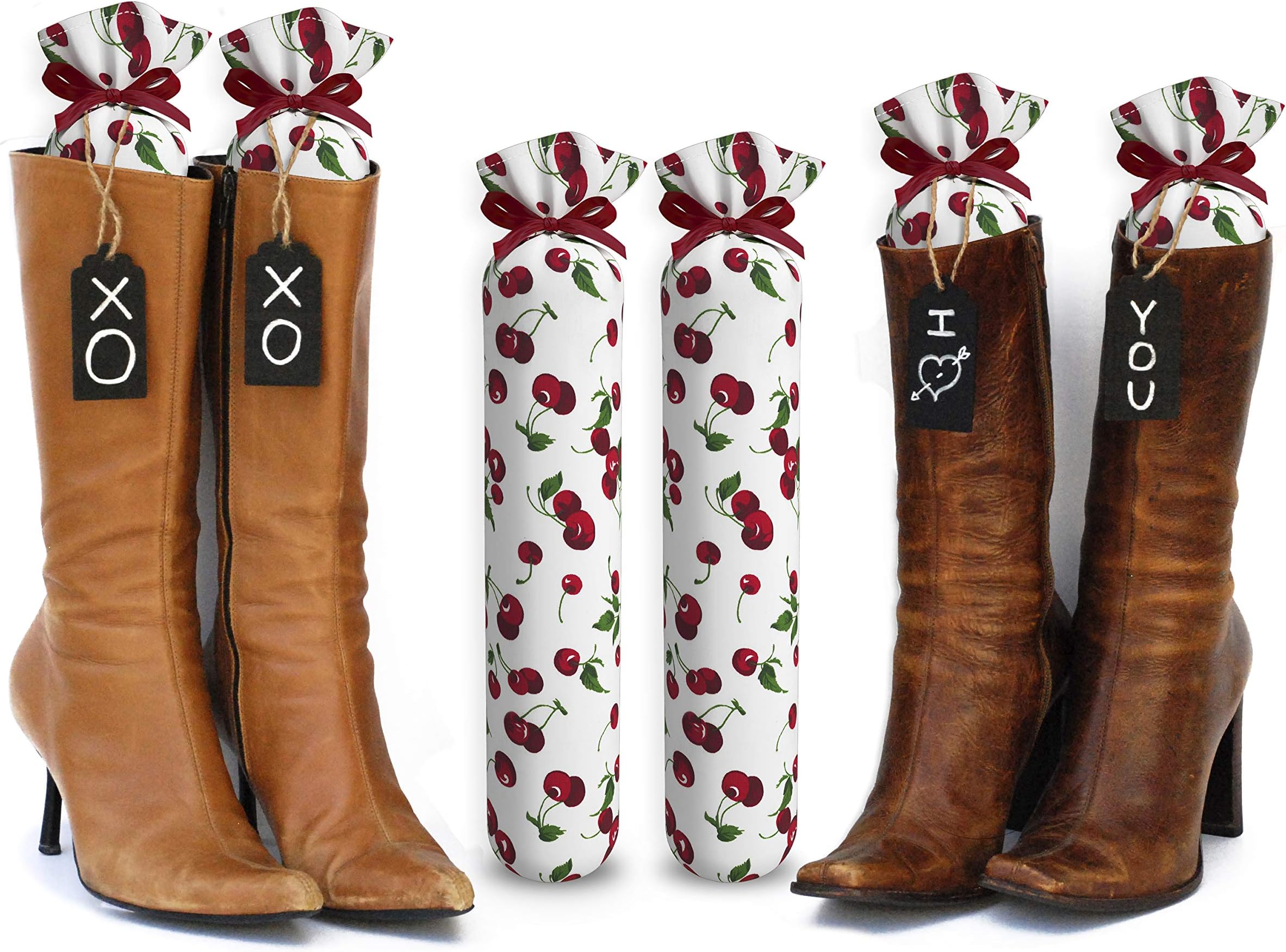 Boot Shaper Stands for Closet Organization. Many Patterns to Choose from. 1 Pair. (Cherries)