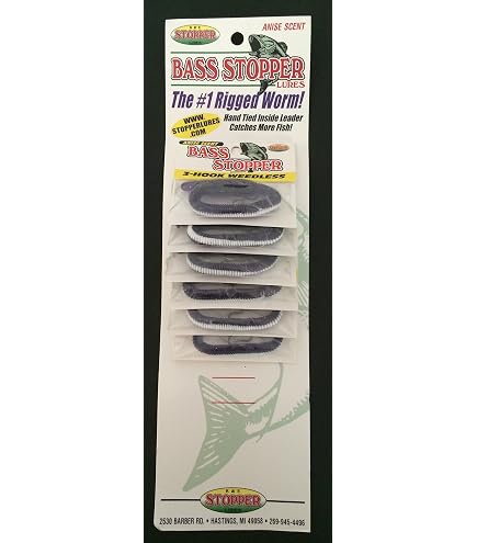 Amazon.com : K&E BASS Stopper Natural 3 Hook Worms 6 Pack : Sports & Outdoors Amazon.com : K&E BASS Stopper Natural 3 Hook Worms 6 Pack : Sports & Outdoors