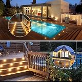 INDARUN Warm White Led Decking Lights IP67 1W Ø45mm 20 Pack view 4