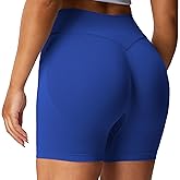 Aoxjox Seamless Biker Shorts for Women Impact Hidden Scrunch Low Waisted Athletic Yoga Short 3.5"/4.5"/5"/6"