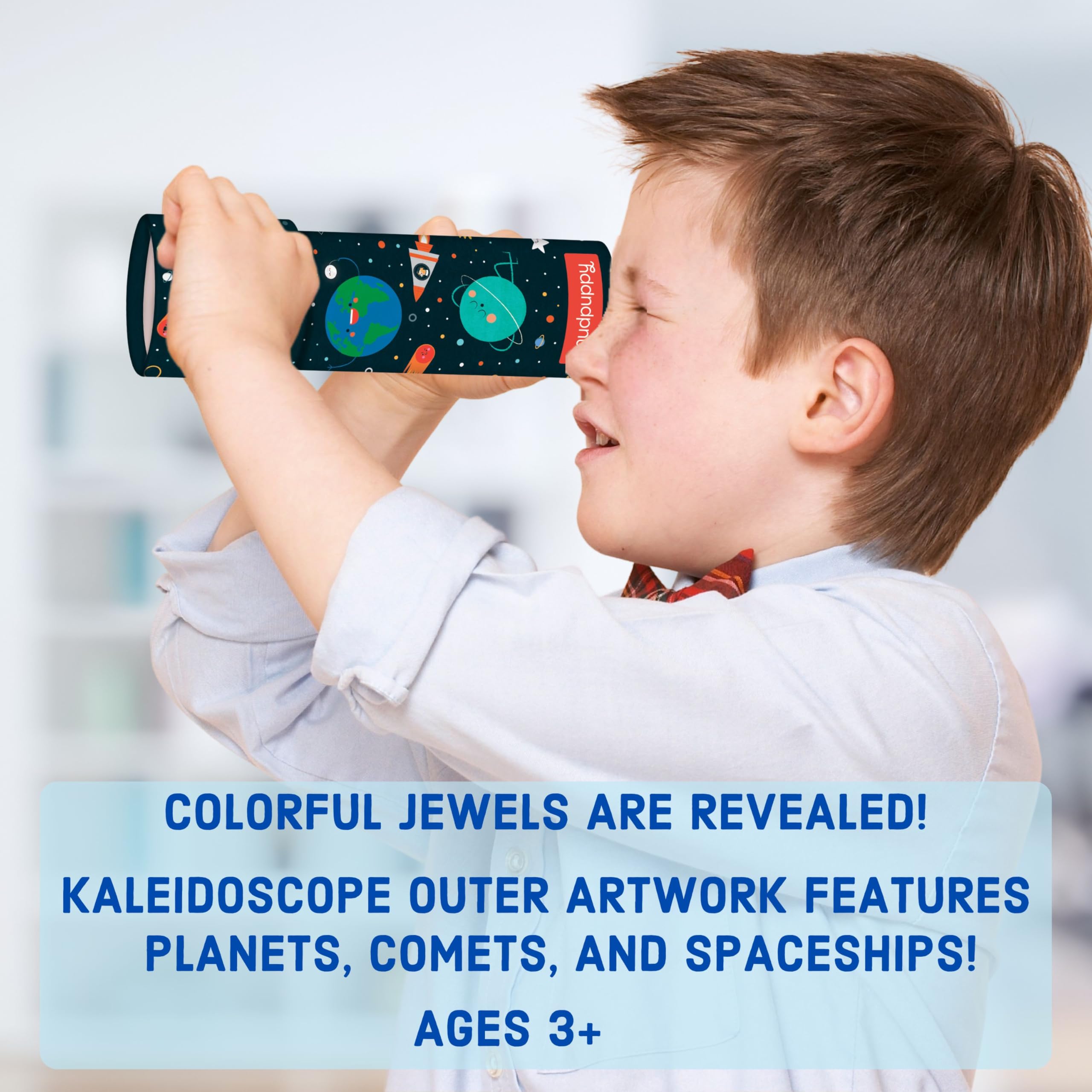 Mudpuppy Solar System – 6.5” Tall with 2.25” Diameter – Colorful Kaleidoscope for Kids with Colorful Artwork, Ideal for Ages 3-8 – Toy Made of Matte-Finish Board Material