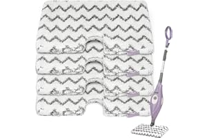 BIVVIK Steam Mop Replacement Pads for Shark S3500 Series S3501 S3601 S3550 S3801 S3901 SE450 S3601D S3901D S2901 S2902 Microfiber Steam Pocket Mop Pads Washable, 4 Pack