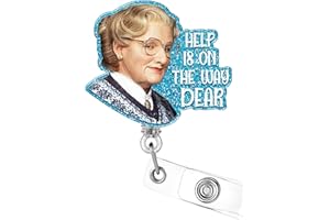 Plifal Funny Badge Reel Holder Retractable with ID Clip for Nurse Nursing - Cute Name Tag Card Accessories with Alligator Clip for Office Student Work Hospital Women