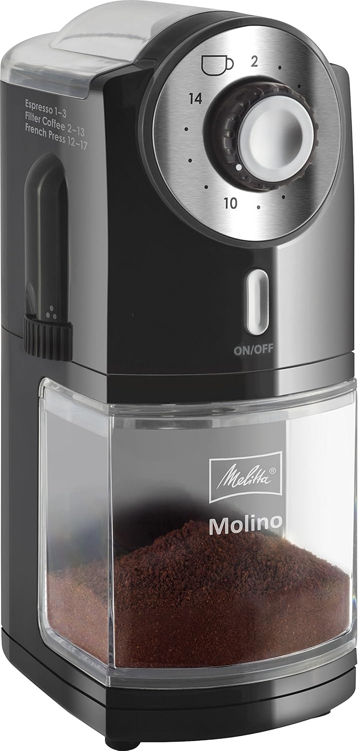 Melitta  Molino Molinillo de café eléctrico W Disco plano Negro
 
