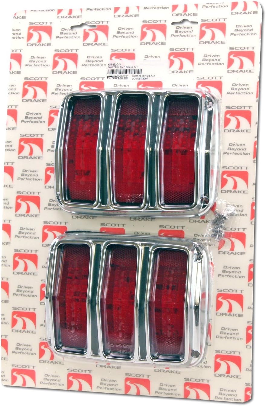 Mustang Tail Light Bezel & Lens Kit 1964 - 1966