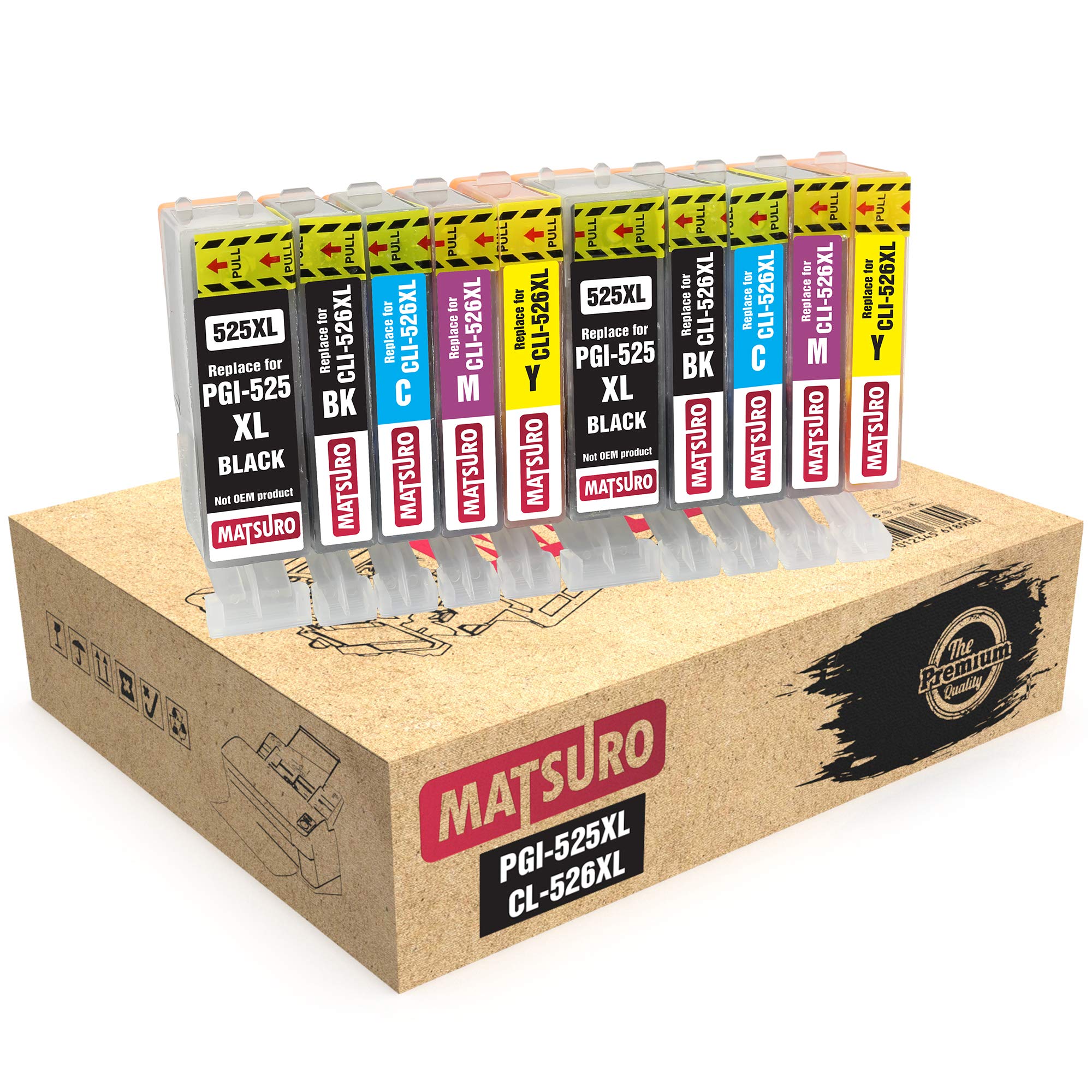 Matsuro Original | Compatible Ink Cartridges Replacement for CANON PGI-525 CLI-526 525 526 (2 SETS)