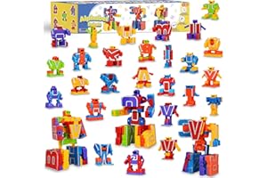 KANNOVE Toys Gifts for 3 4 5 6 Years Old Toddler Boys Girls,26 Alphabet Robots ABC Letters Educational Learning Blocks for Kids,Alphabots Deformation STEM Fine Motor Skill Birthday Gifts for Preschool Age 3+