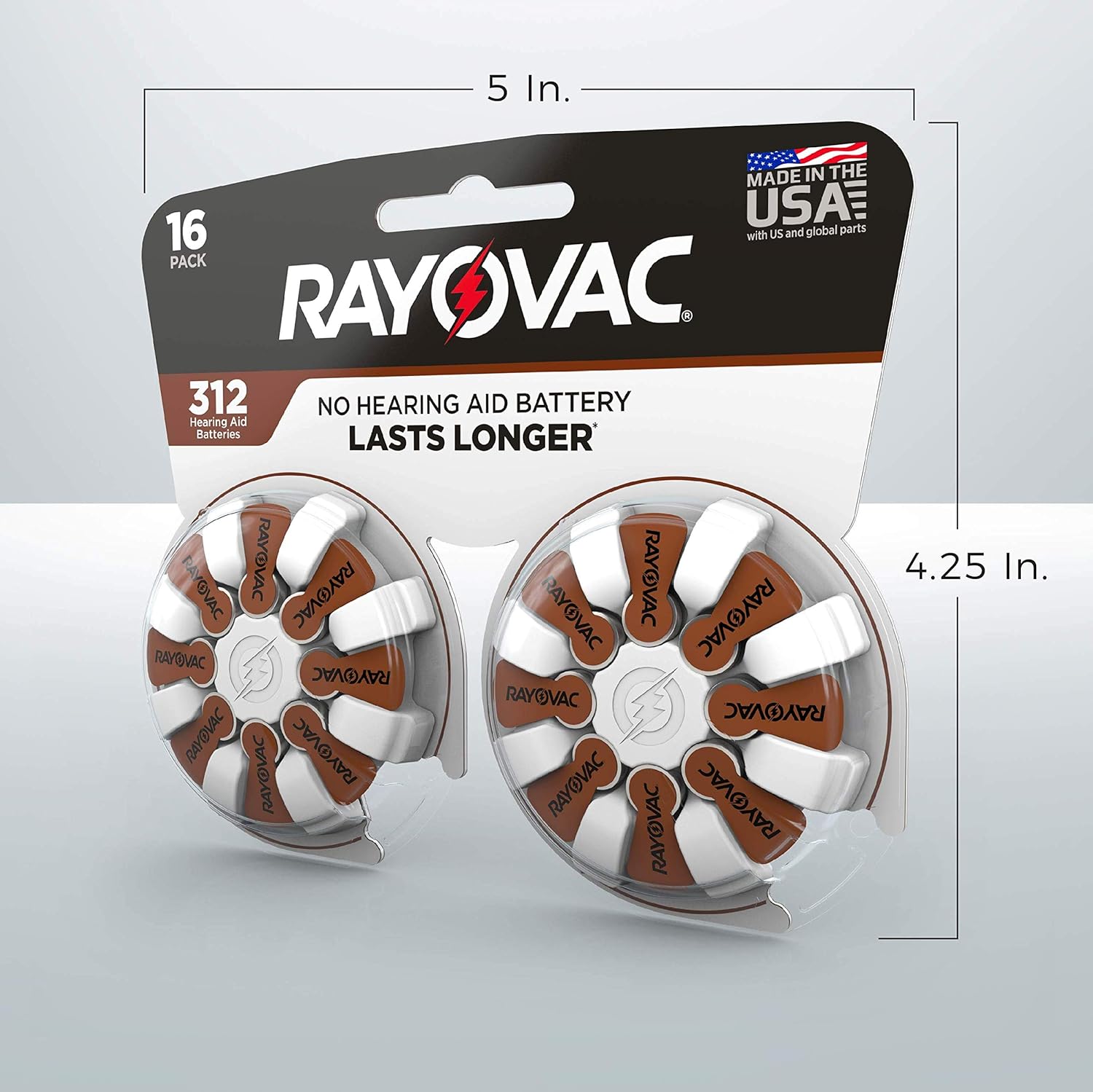 Rayovac Hearing Aid Batteries Size 312 for Advanced Hearing Aid Devices (16 Count): Health & Personal Care