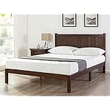 Zinus Wood Rustic Style Platform Bed with Headboard/No Box Spring Needed/Wood Slat Support, Queen